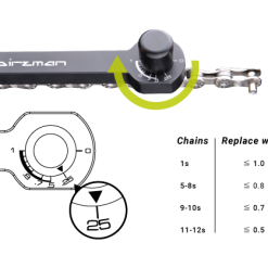 Birzman Slitasjemåler Til Kjede II - Presisjonsverktøy for Sykkelkjeder -El-sykkel Deler Butikk Birzman Kaedeslidmaaler II 1561379180 02